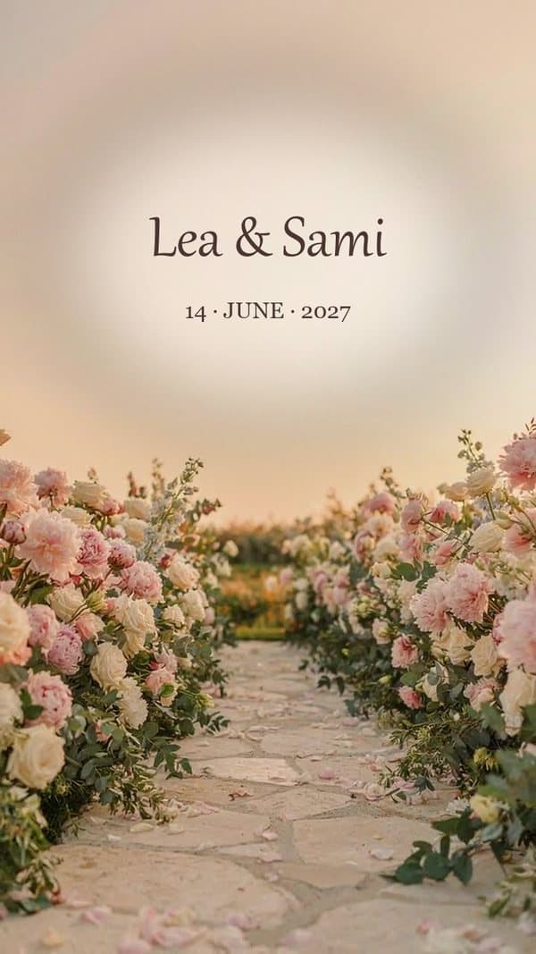 Blush Peony invitation preview