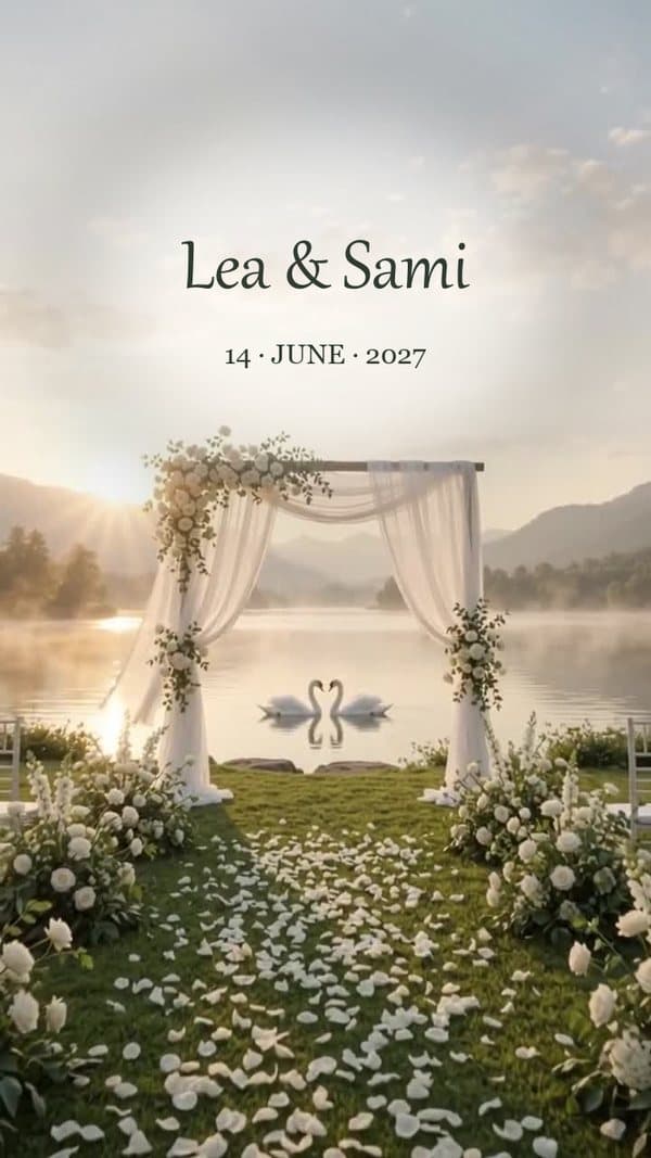 Lakeside Arch invitation preview
