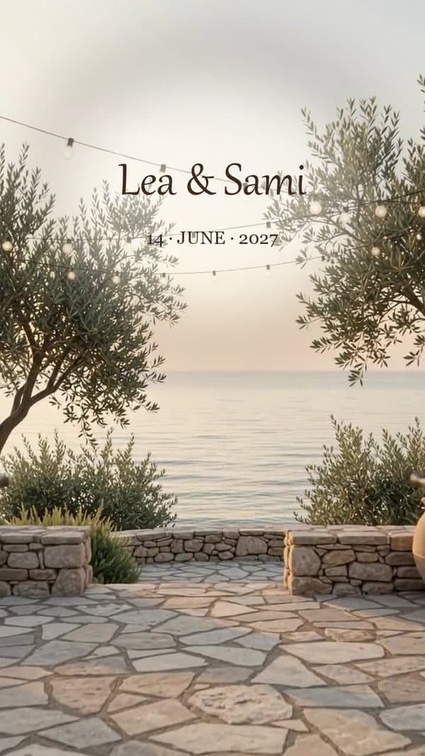 Mediterranean Terrace invitation preview